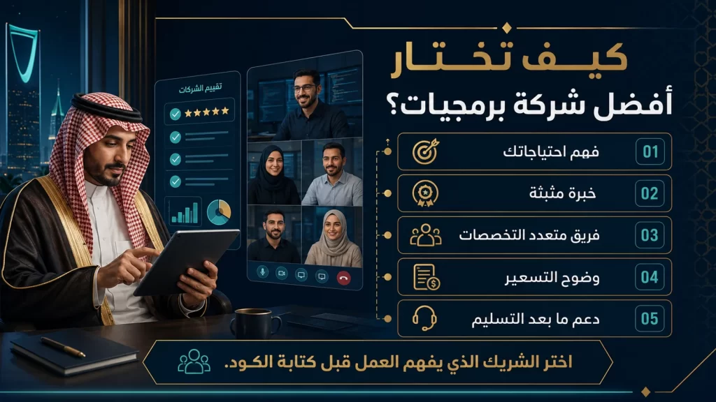 كيف تختار أفضل شركة برمجيات