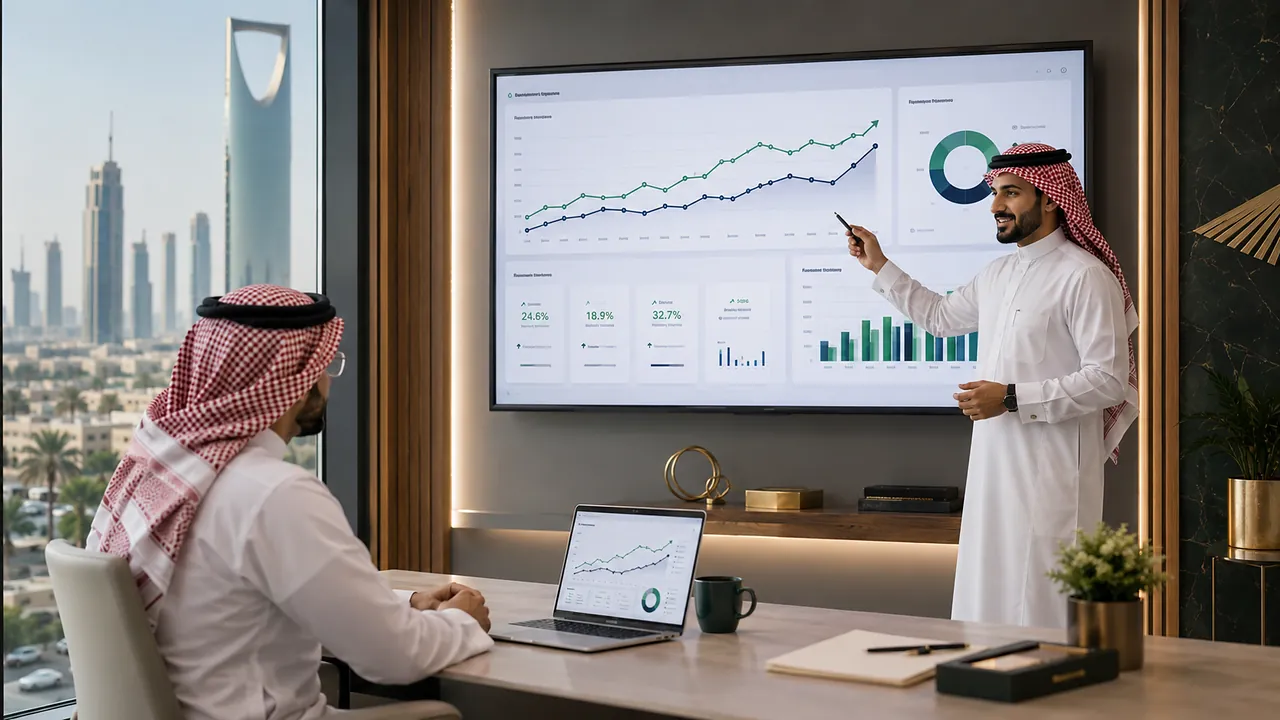 فريق يخطط خريطة الكلمات المفتاحية والمحتوى على طاولة اجتماع